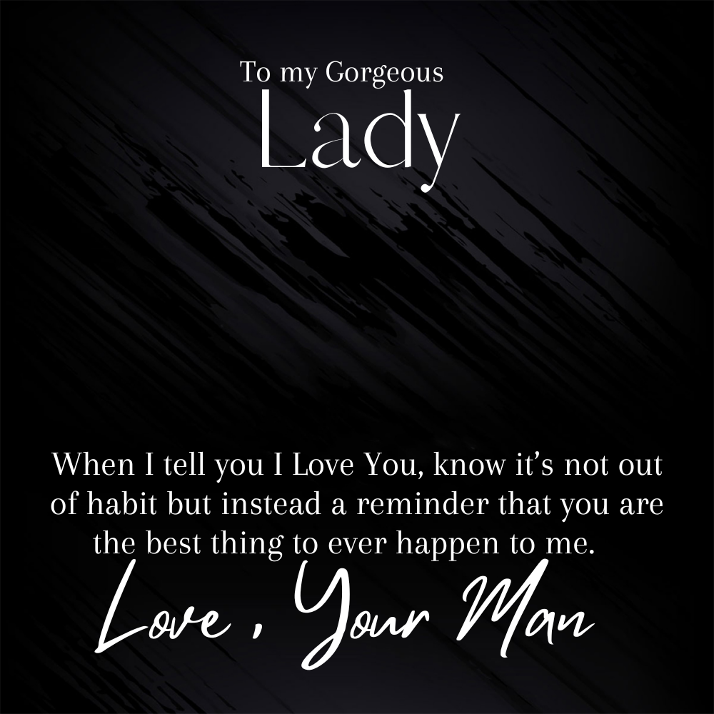 To My Gorgeous Lady message card w/ Love Knot necklace