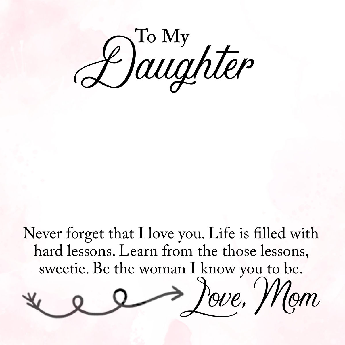 To My Daughter From Mom Eternal Hope Necklace