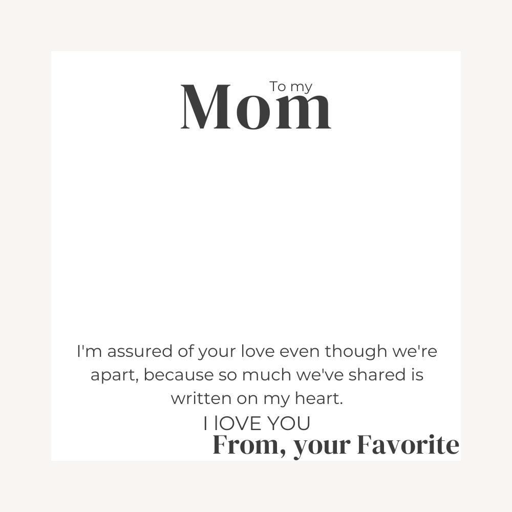 To My Mom from Favorite message card w/ Forever Love necklace