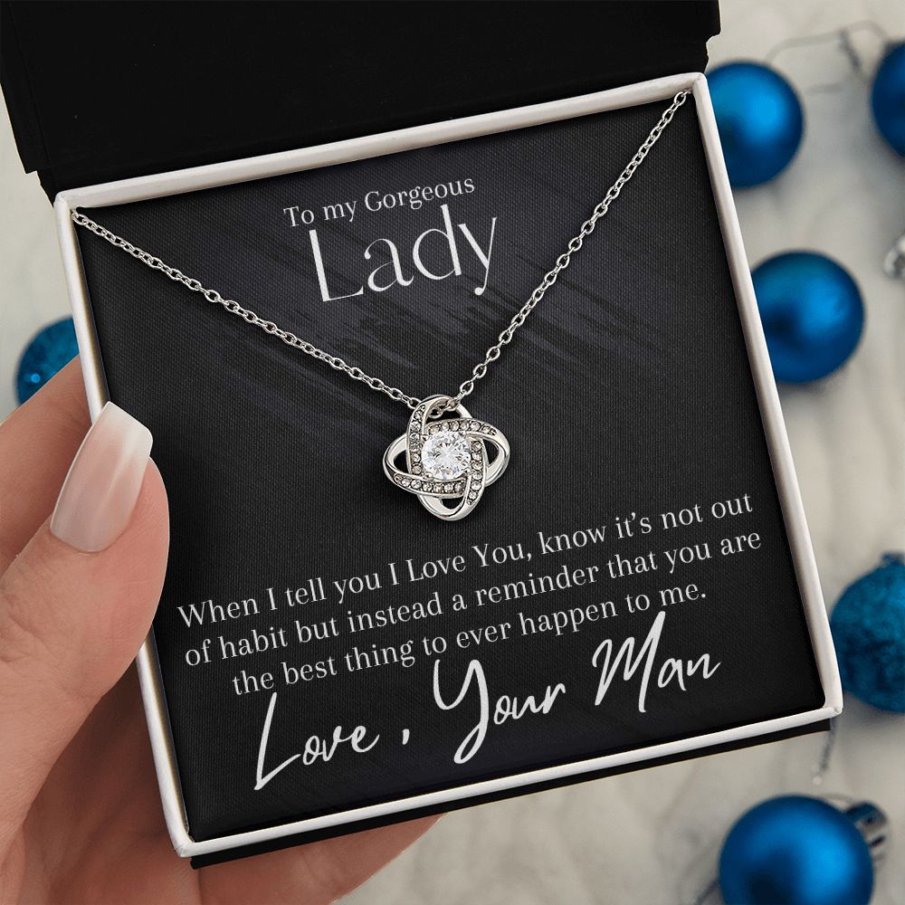 Beautiful Wife  Love & Light - Love Knot Necklace – Galaxy Shines